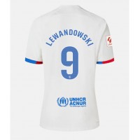 Barcelona Robert Lewandowski #9 Vieraspaita Naiset 2023-24 Lyhythihainen